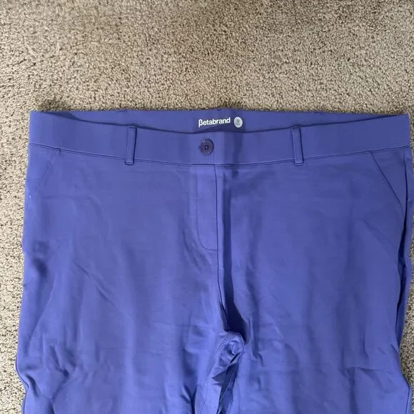 Betabrand Vibrant Blue Flare Pants - Picture 3 of 10